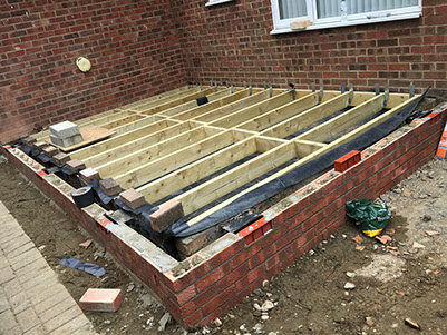 Decking under construction