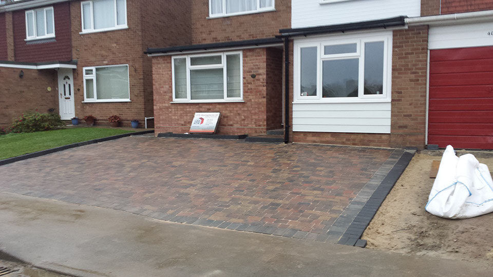 Block-paved driveway