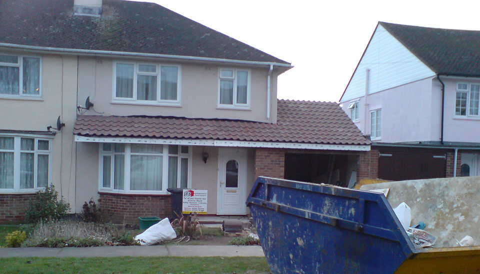 Completed extension exterior