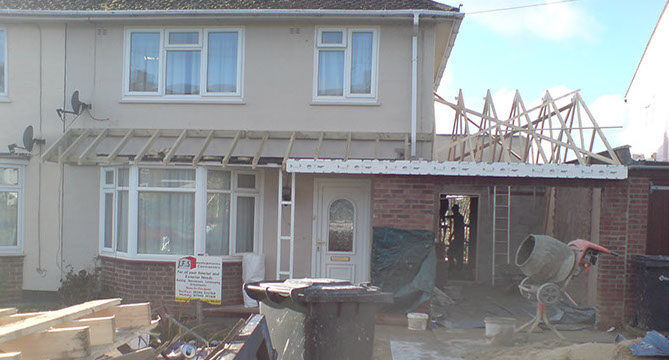 Extension brickwork