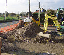 Site groundwork in progress